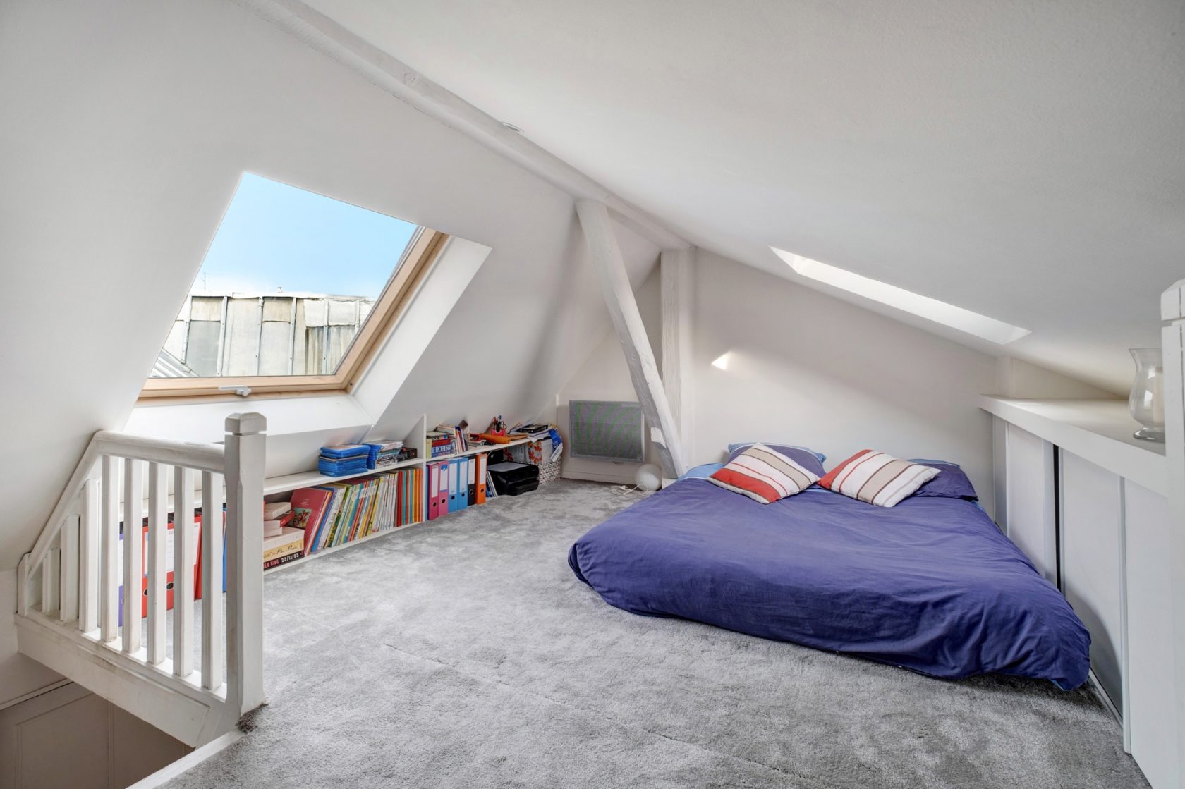 Old renovated by architect on the top floor