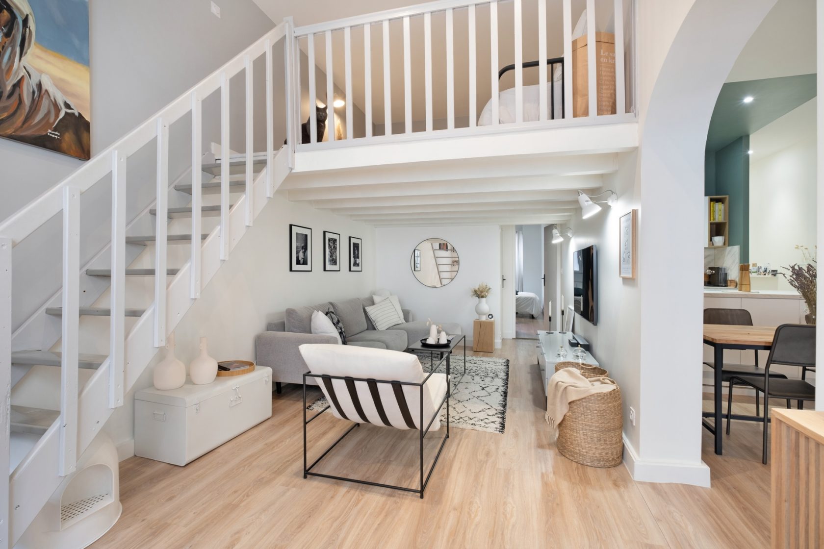 Renovated loft-style apartment