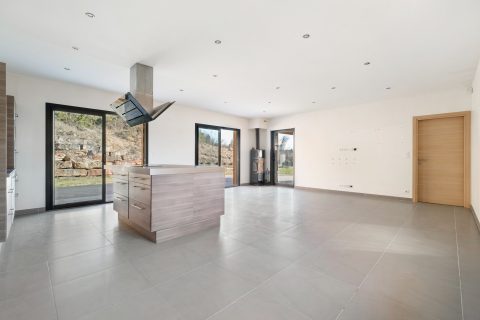 Maison contemporaine ossature bois de plain pied