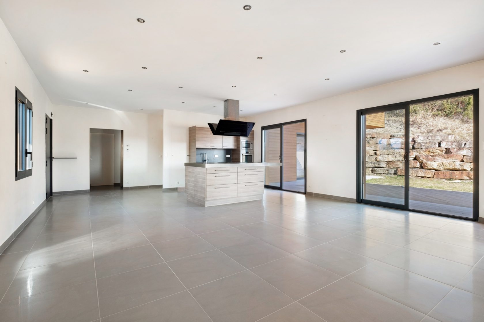 Maison contemporaine ossature bois de plain pied