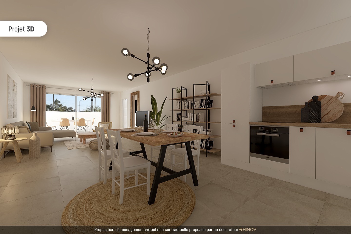 Contemporary apartment with terrace