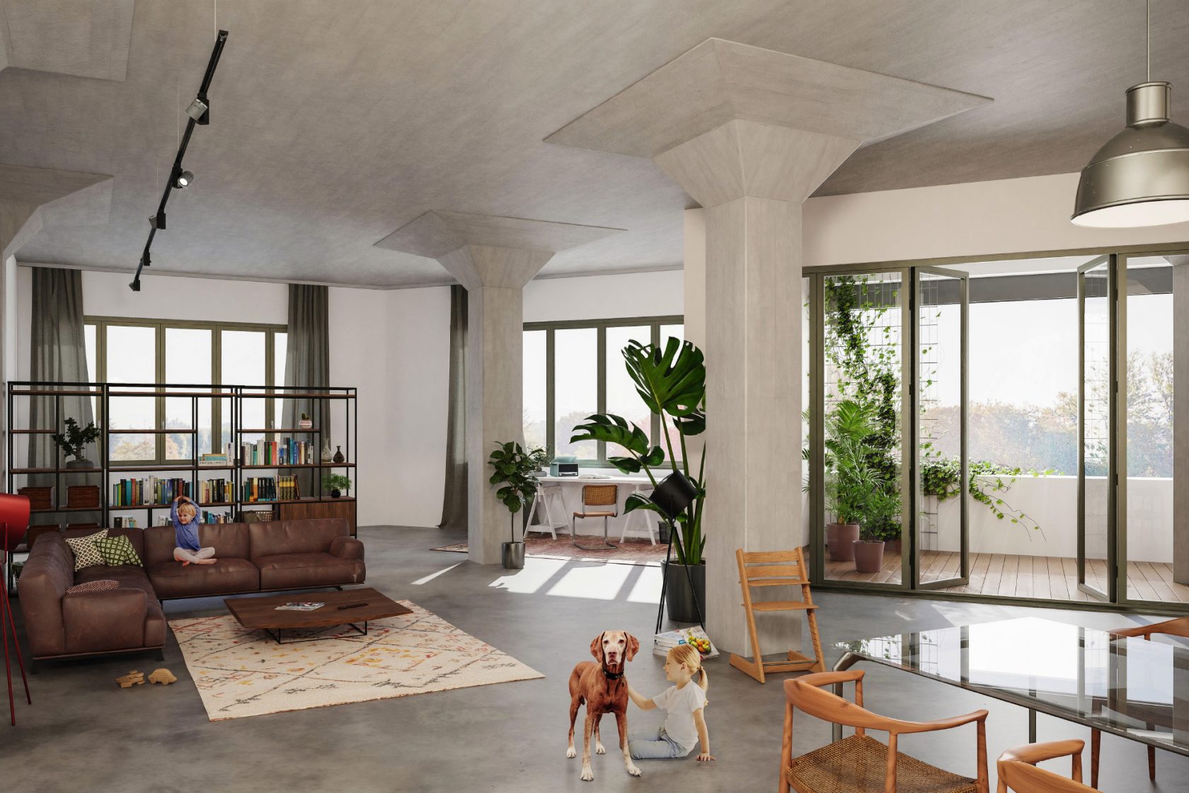 Loft en plateau brut dans une ancienne imprimerie