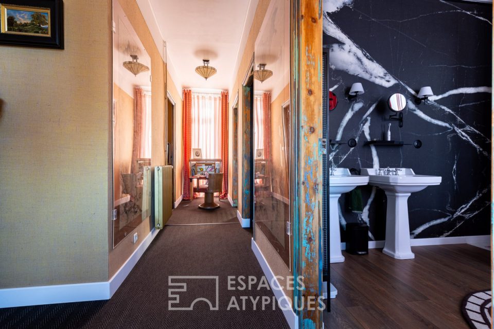 Visuel salle de bain et couloir, maison bourgeoise rénovée © Espaces Atypiques
