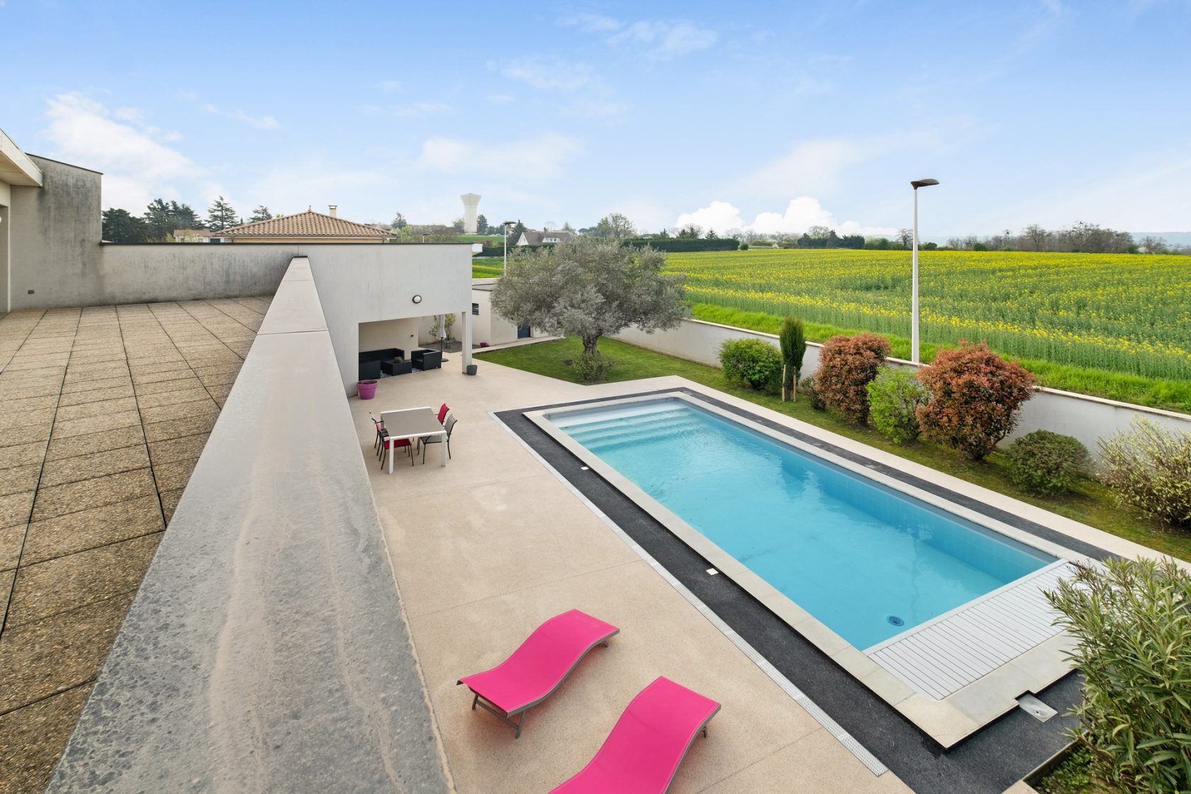 Maison d’architecte avec piscine