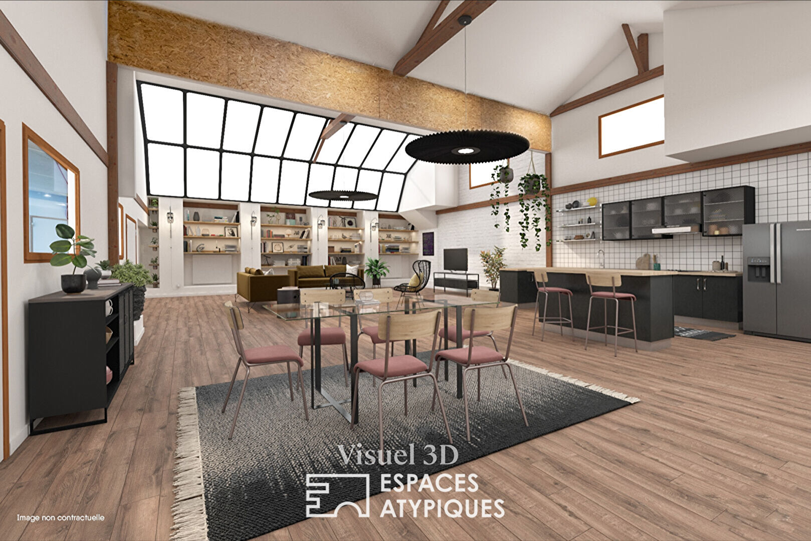 Bel atelier de 235m² aux volumes exceptionnels