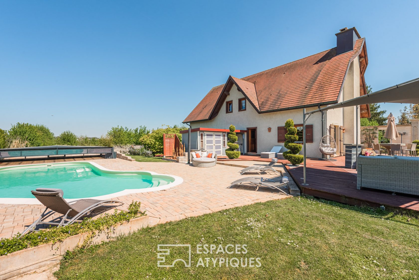 Villa bohème chic et sa piscine