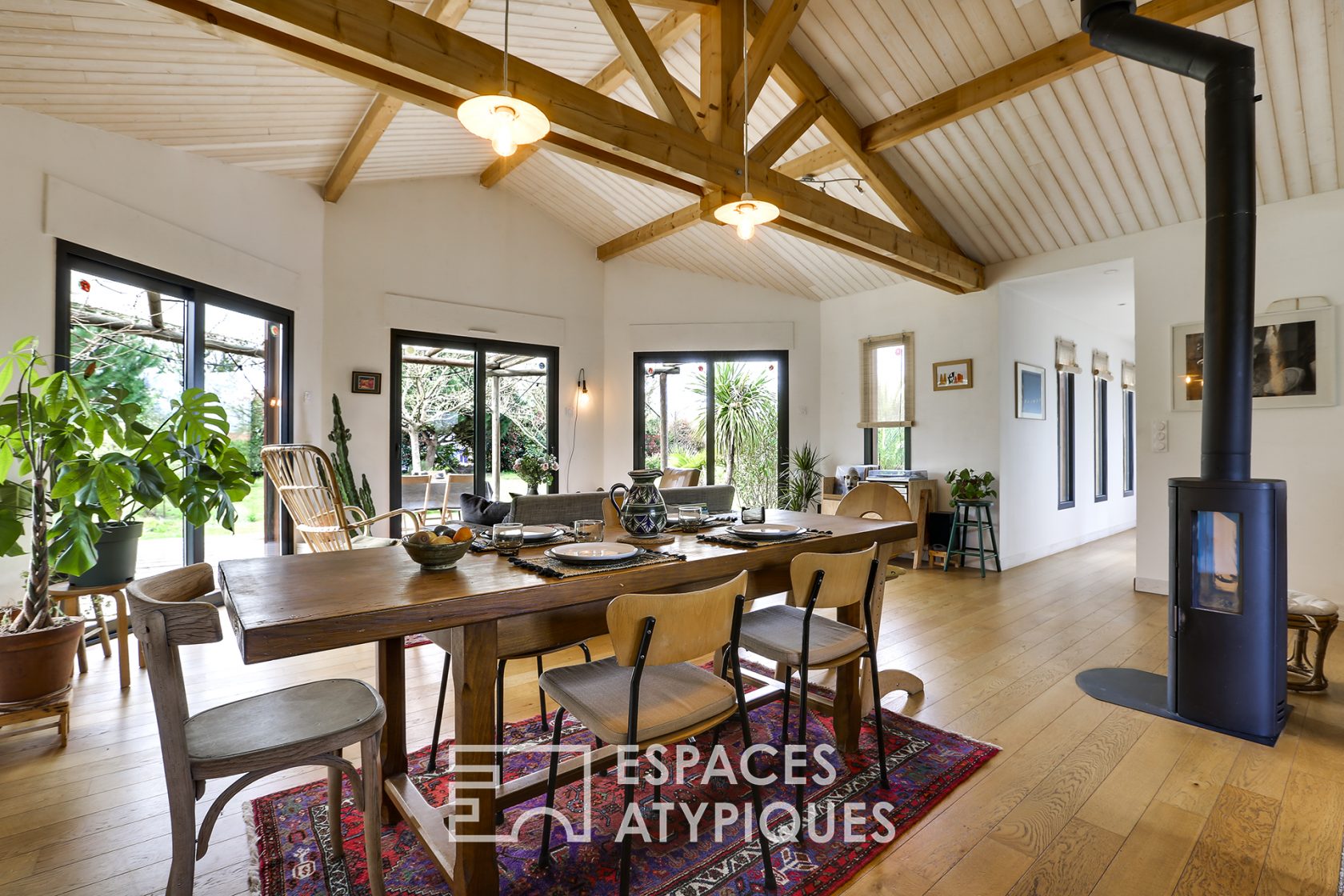 Maison en ossature bois au cadre bucolique