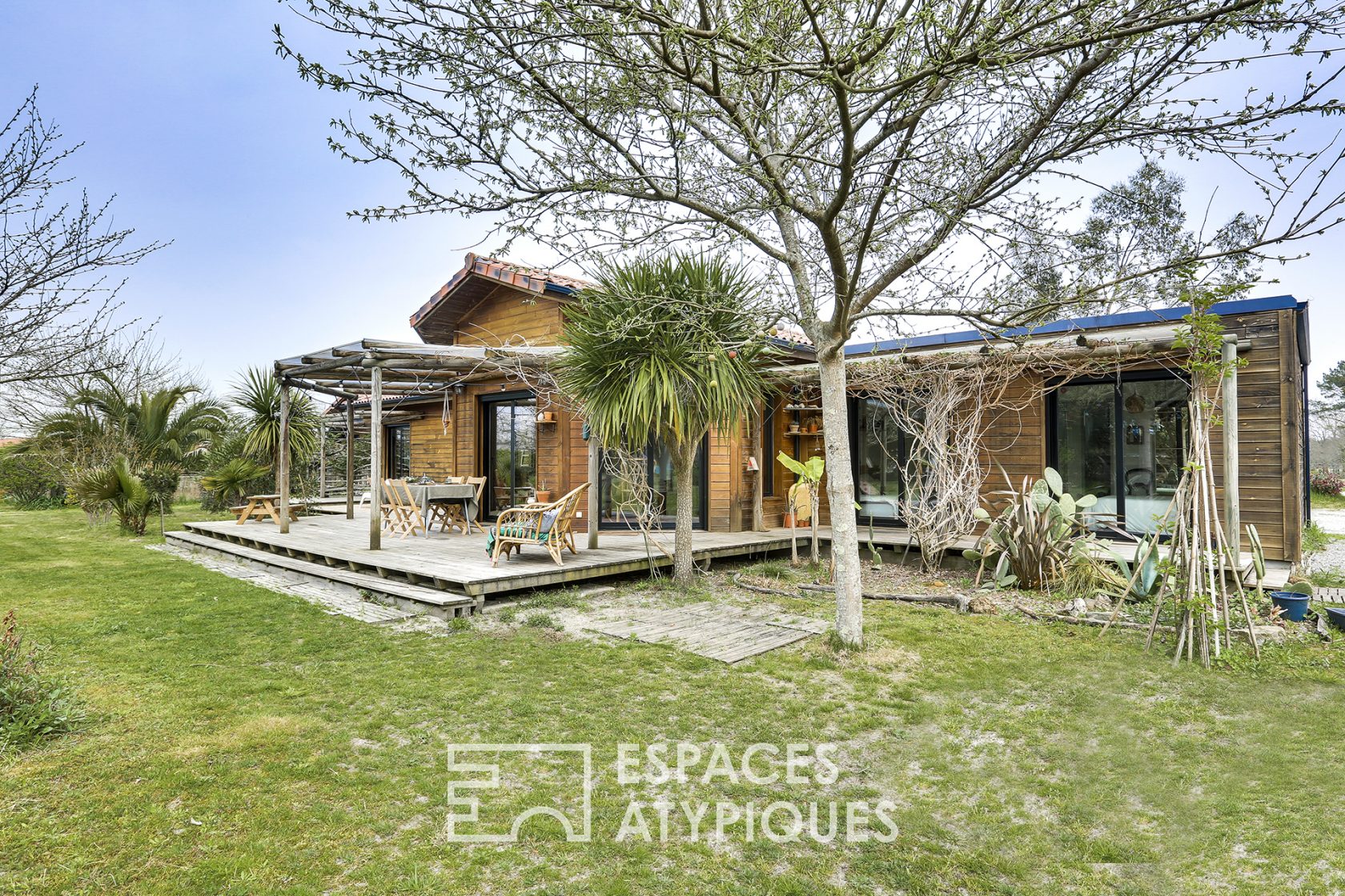 Maison en ossature bois au cadre bucolique