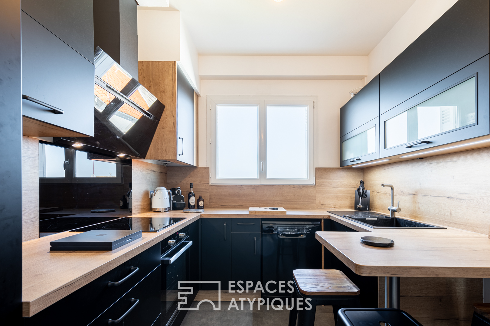Appartement bobo avec aperçu mer