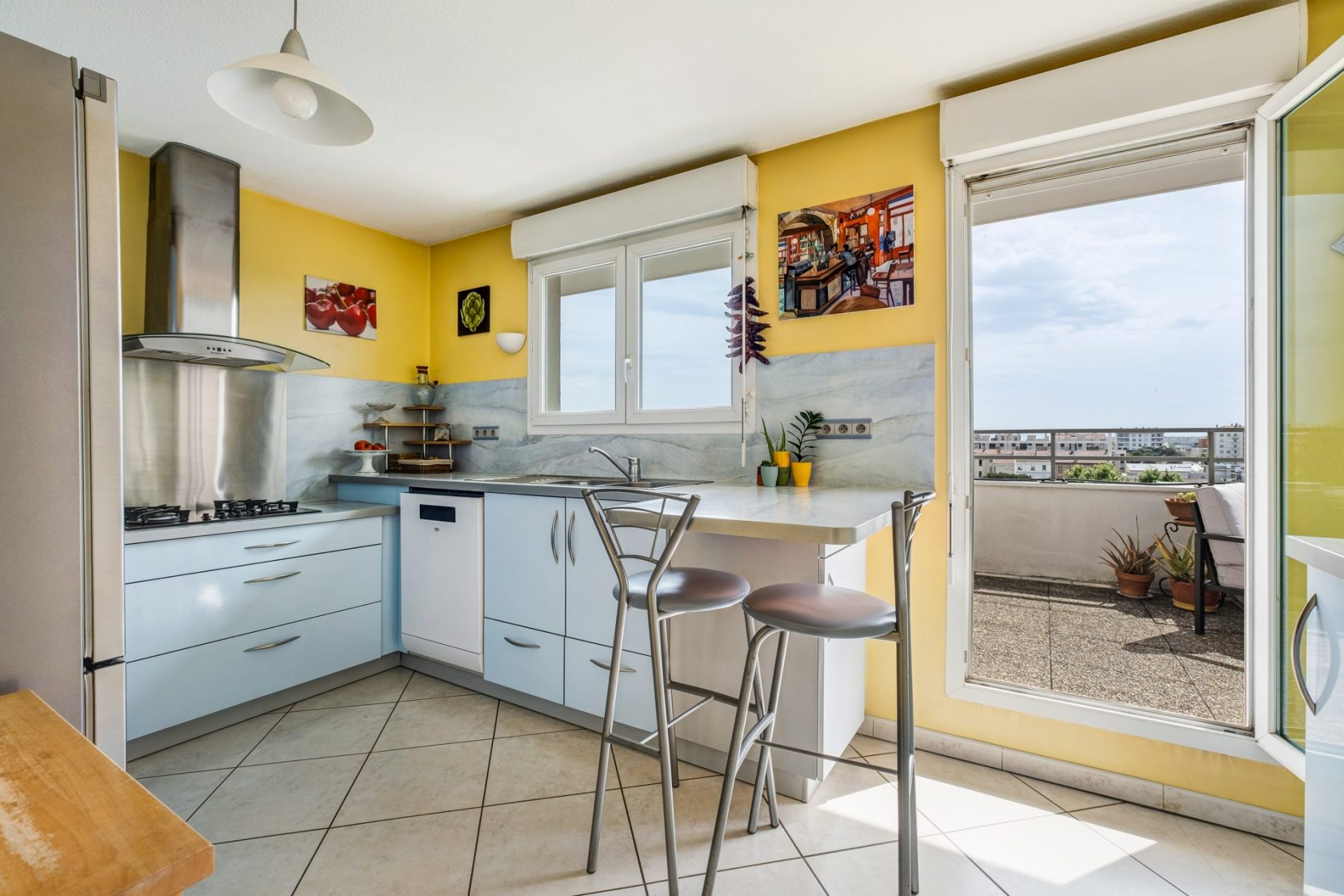 Duplex en dernier étage avec terrasses