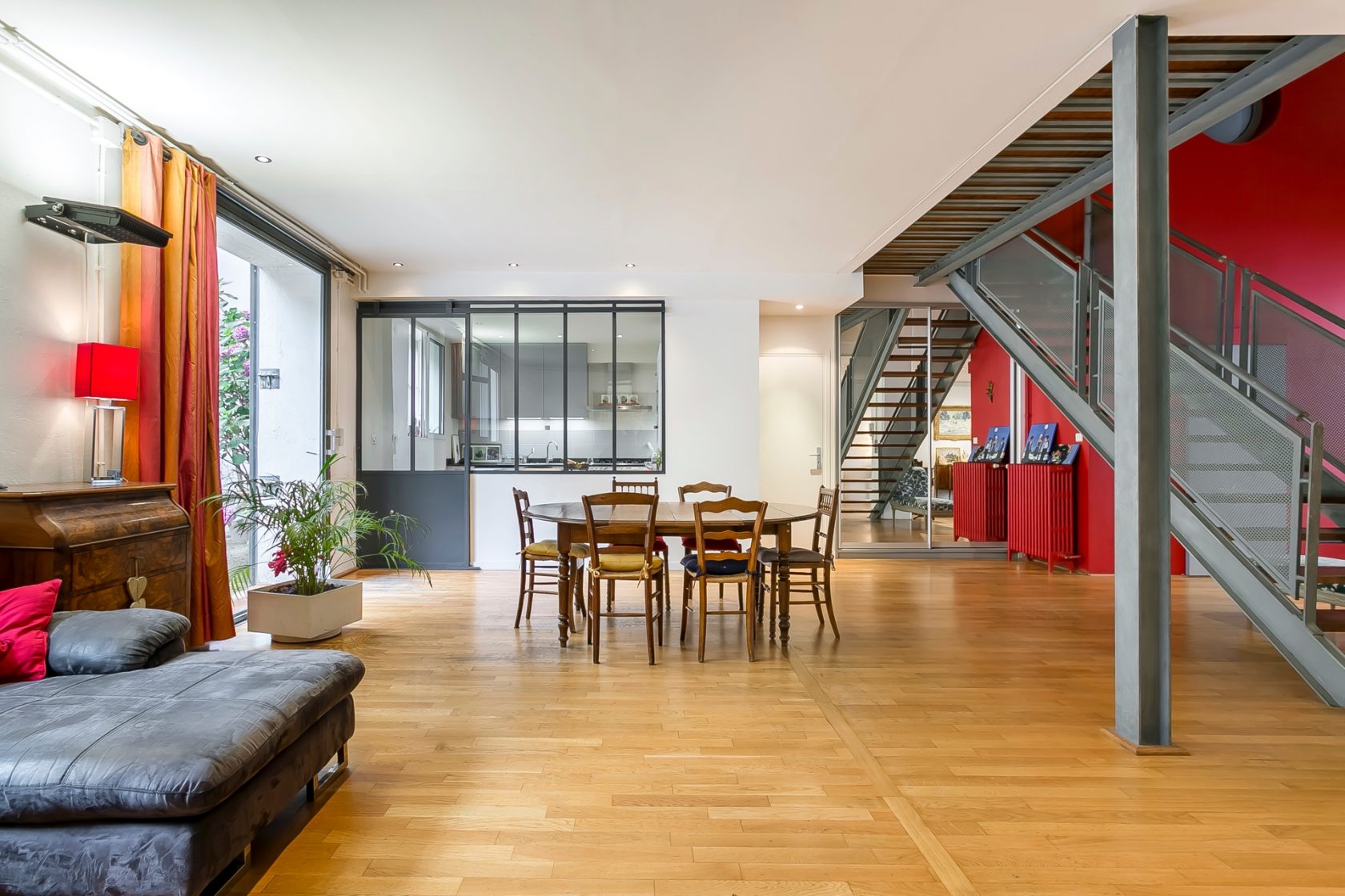 Loft avec extérieur dans une ancienne imprimerie