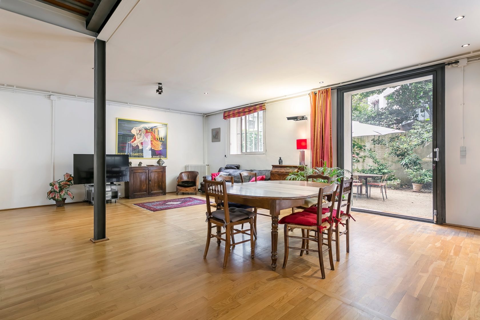 Loft avec extérieur dans une ancienne imprimerie