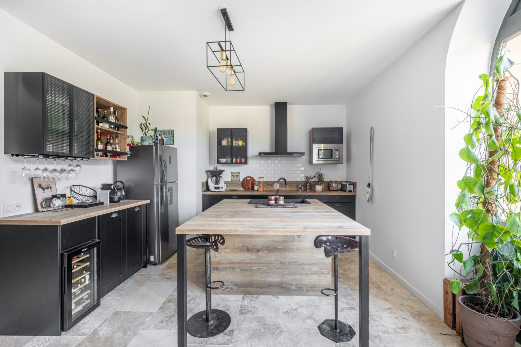 Renovated apartment in the outbuildings of a castle