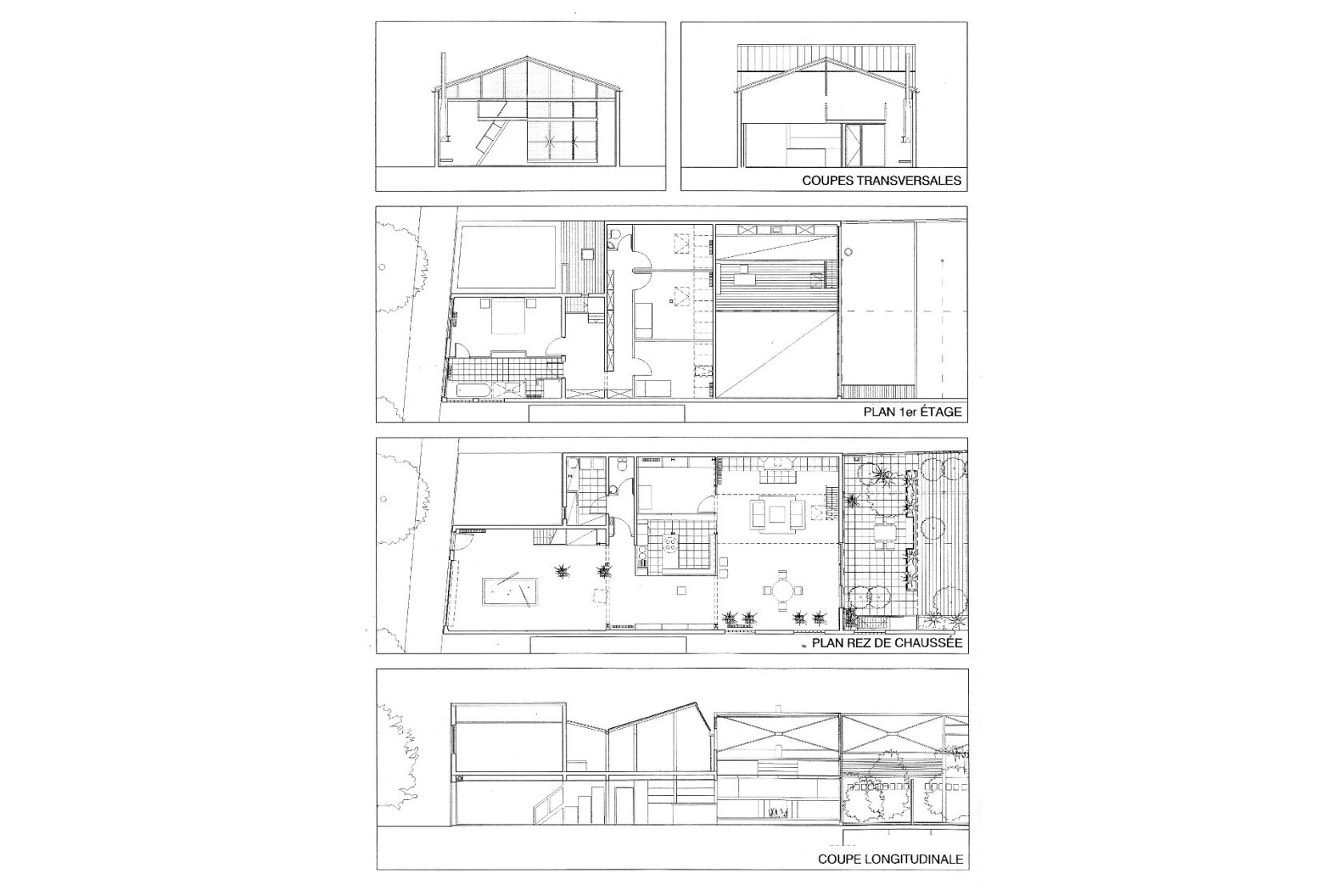 Former garage rehabilitated in loft with patio