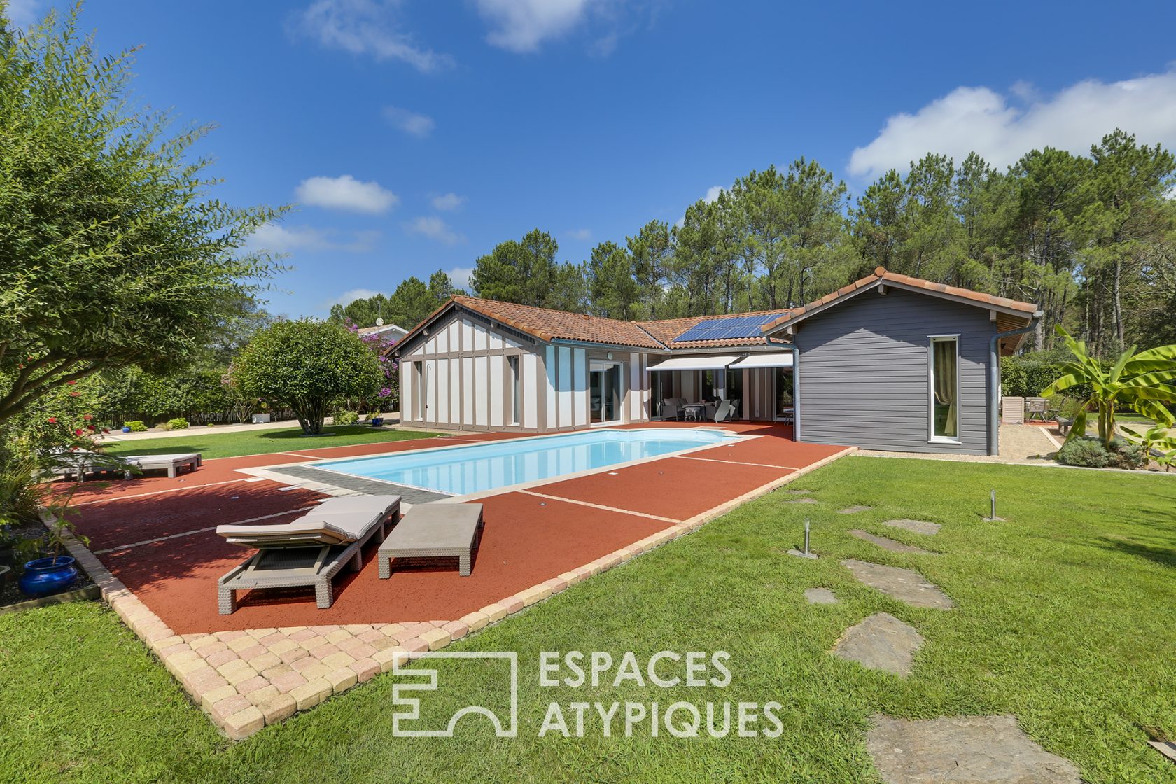The californian house with “landaise” architecture