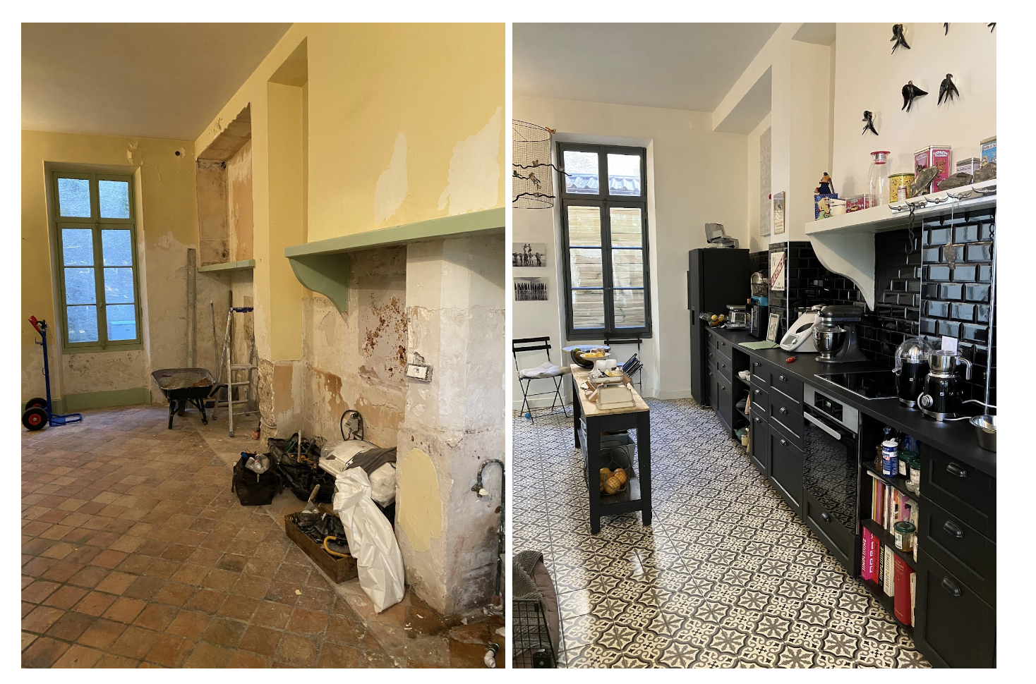 Photos de la cuisine avant et après les travaux