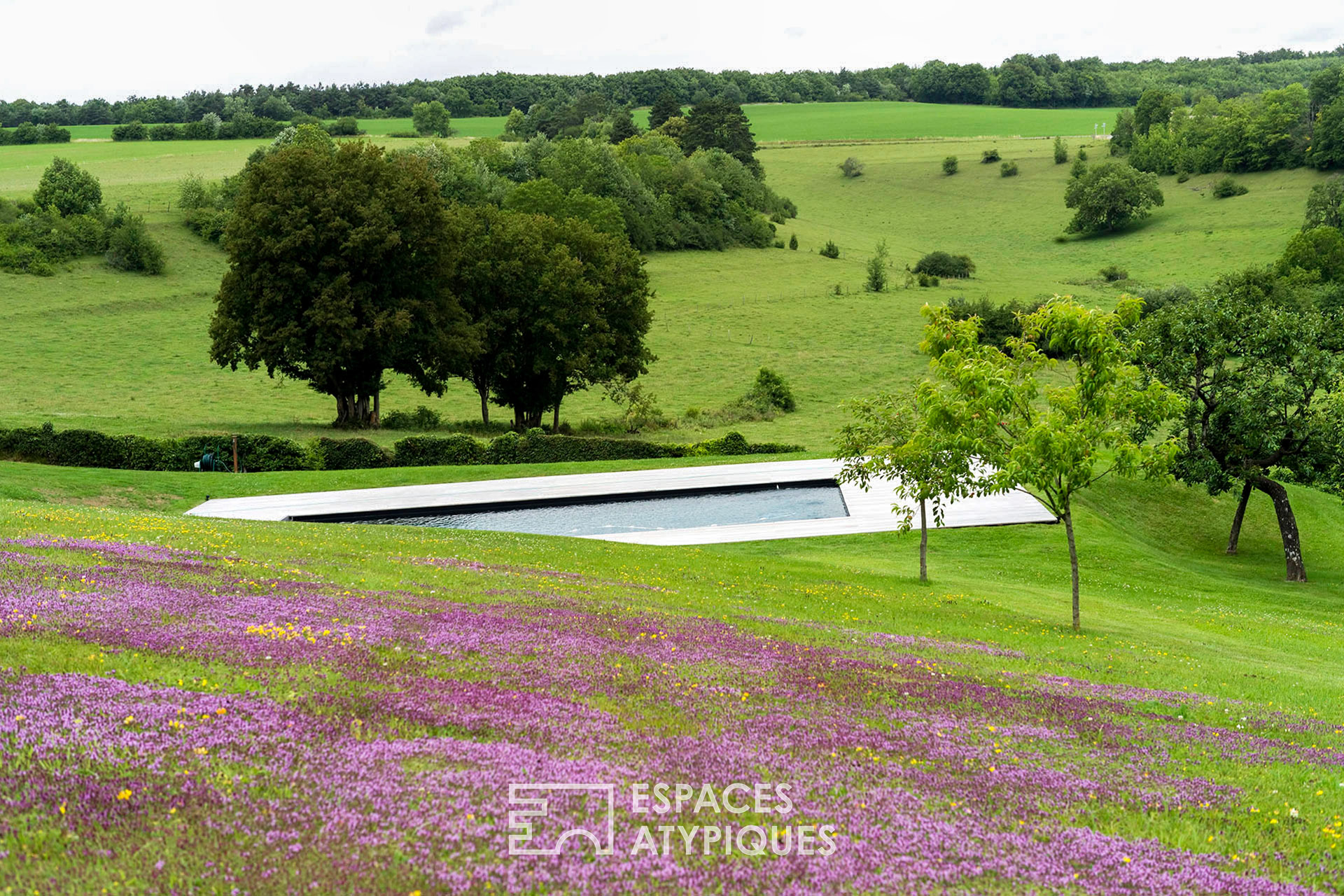 Maison de campagne dans son cocon de verdure