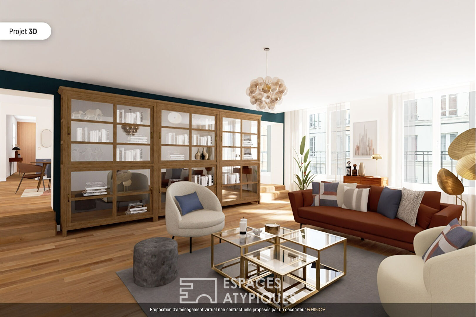 Appartement traversant dans un ancien couvent