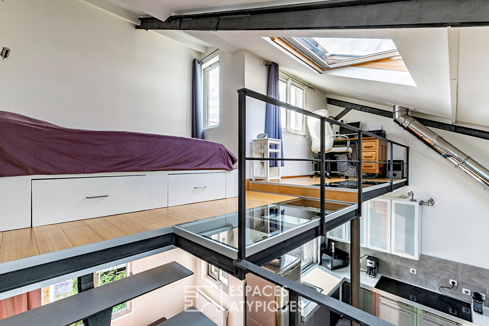 Loft d’architecte en dernier étage