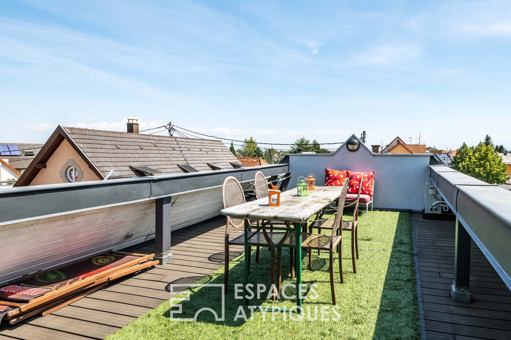 Dernier étage contemporain et son rooftop
