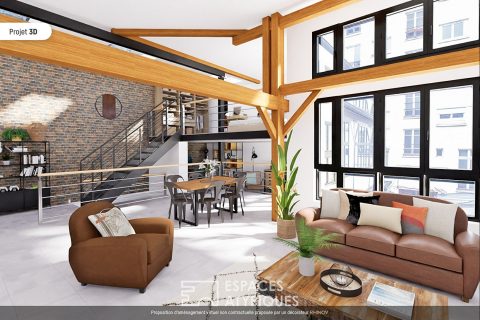 Duplex loft on courtyard to convert