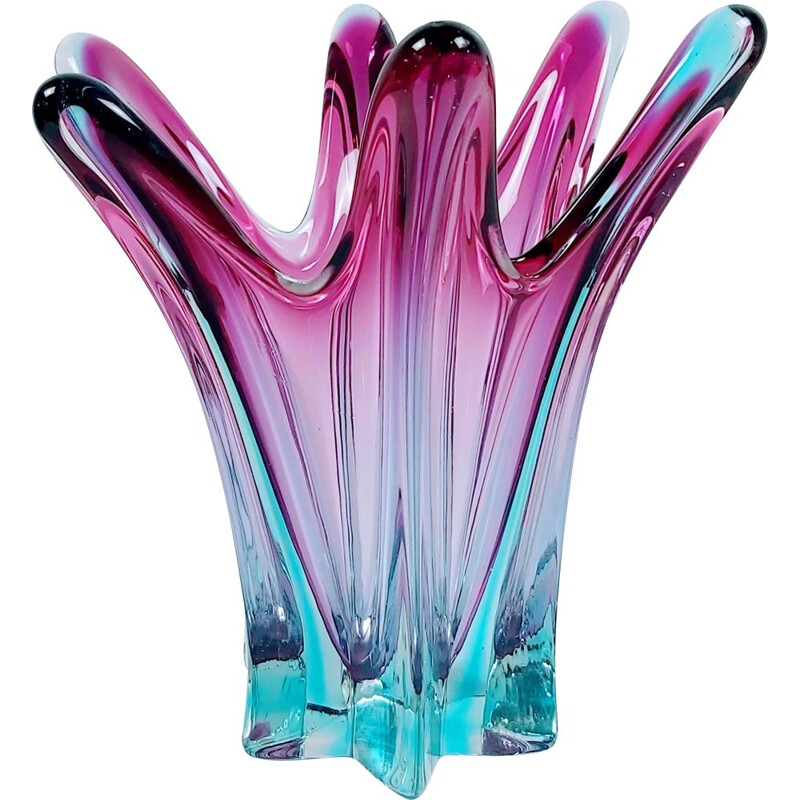 Vase vintage en verre de Murano