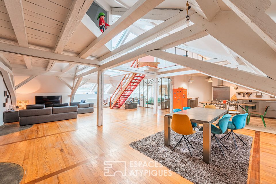 Loft sous les toits d’une maison de maître