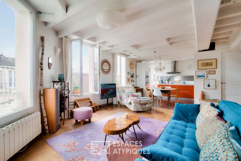 Duplex avec extérieur et vue dégagée sur le plateau de St-Maurice
