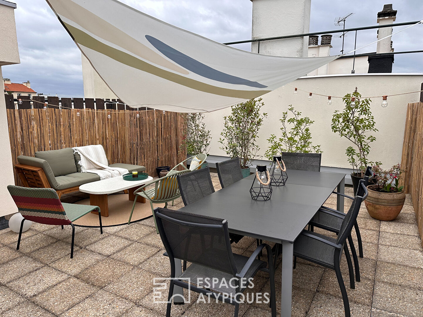 Duplex en coeur de ville et sa terrasse en dernier étage à Bourg-la-Reine