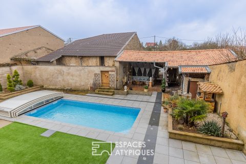 Character house with swimming pool