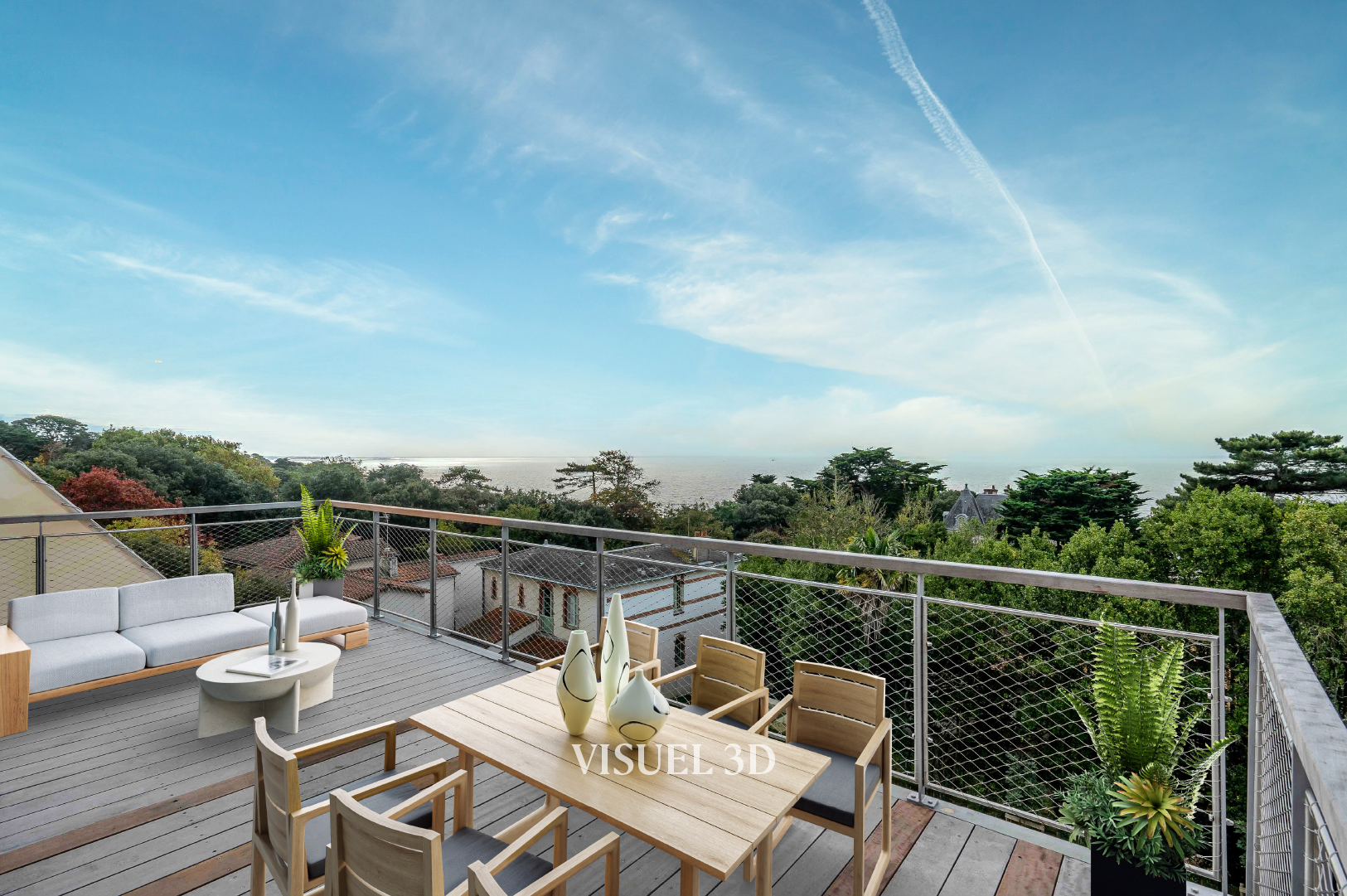 Dernier étage avec terrasse et vue sur l’océan au coeur de sainte marie