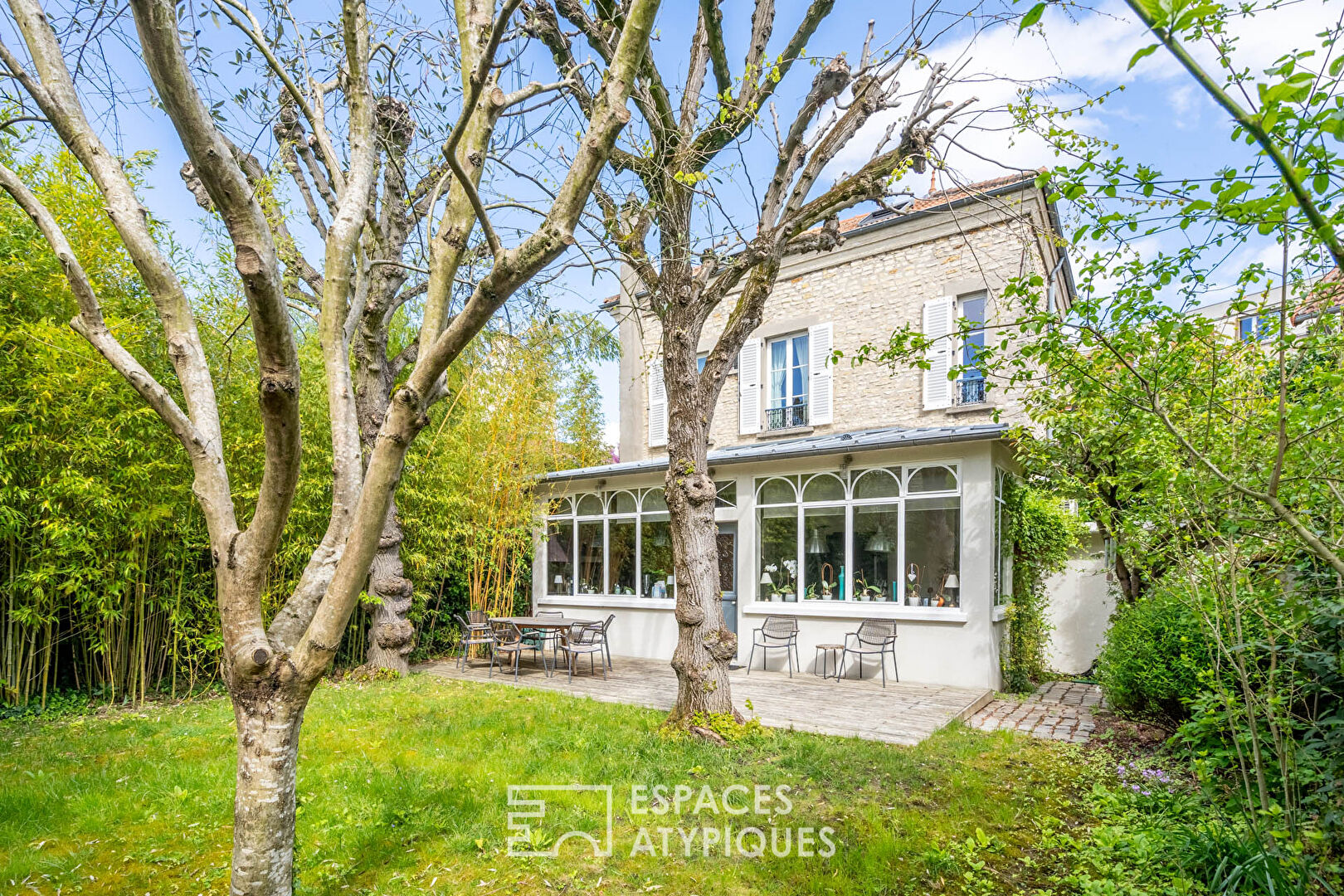 House with extension and garden