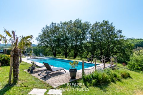 Authentic stone property with swimming pool and outbuilding