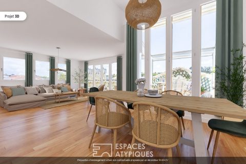 Exceptional top floor apartment in the center of Arcachon