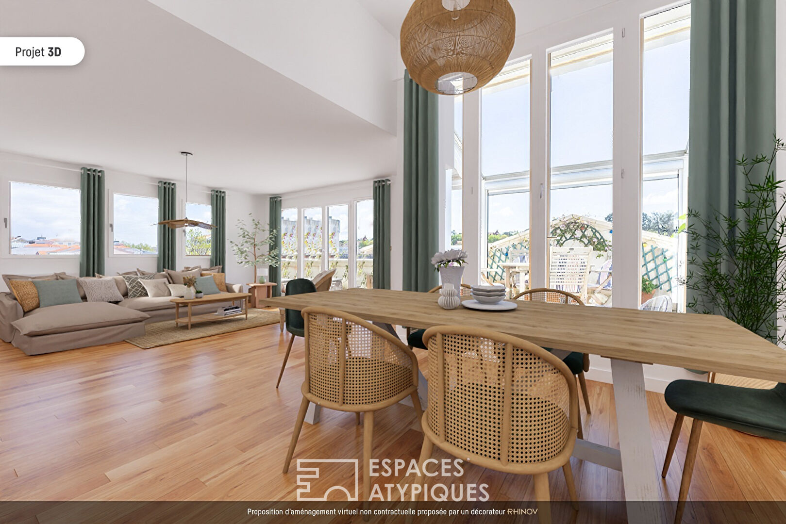 Exceptional top floor apartment in the center of Arcachon