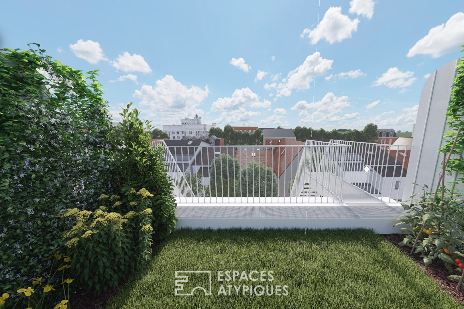 Duplex avec terrasse et toit végétalisé