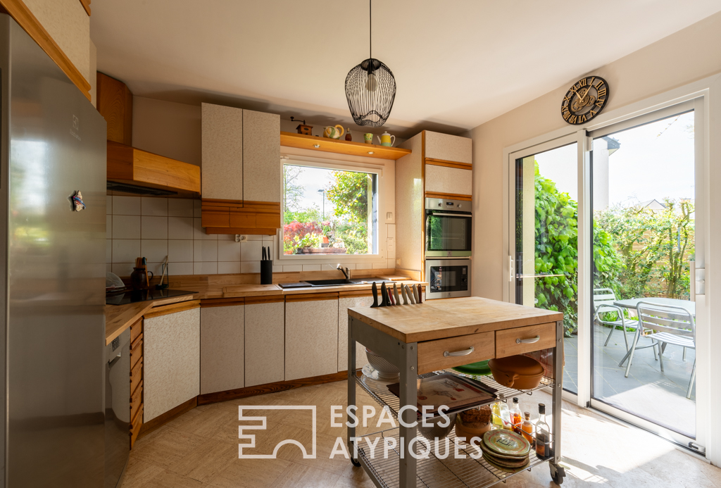 Large format architect house in vintage style