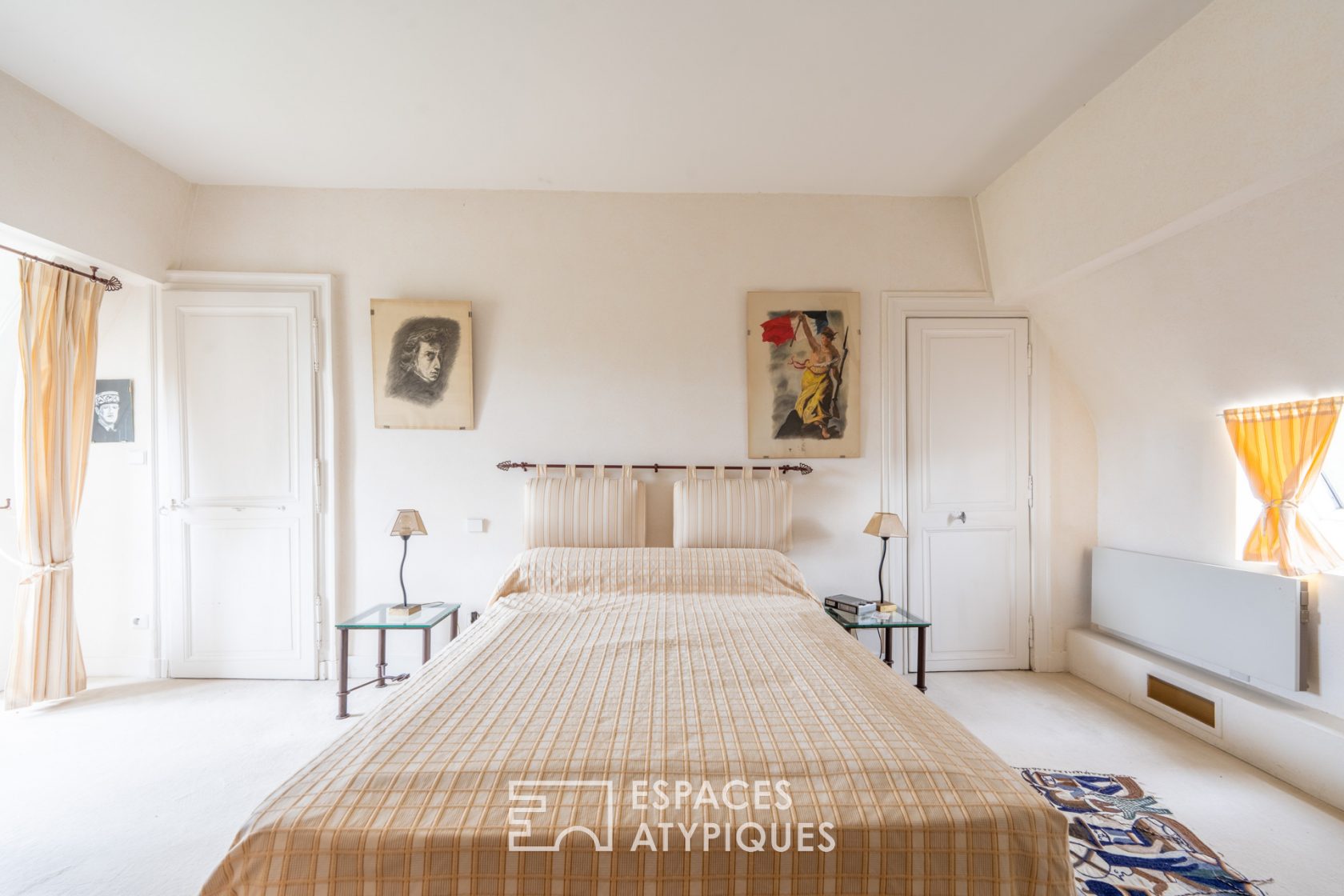 Historical property and its outbuildings with swimming pool.