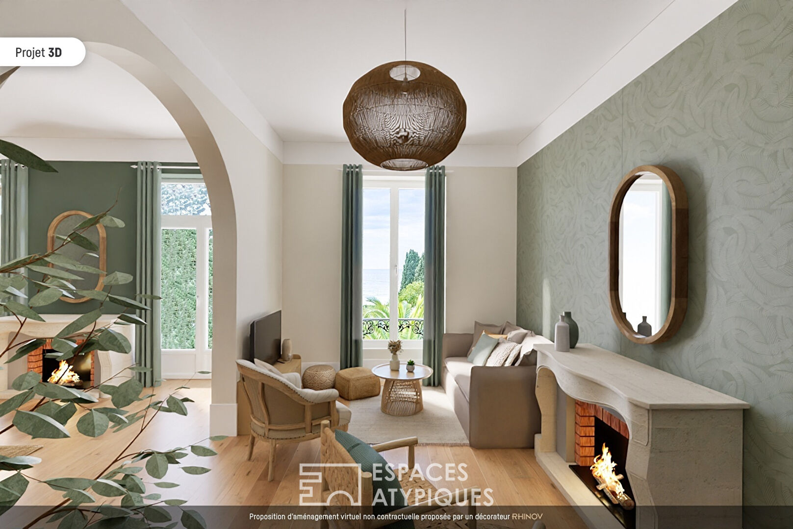 Beautiful apartment with sea view terrace, in a former private mansion