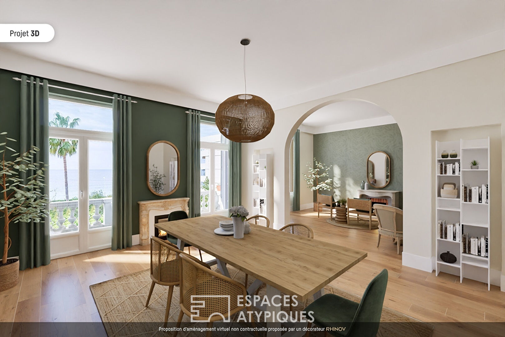 Beautiful apartment with sea view terrace, in a former private mansion