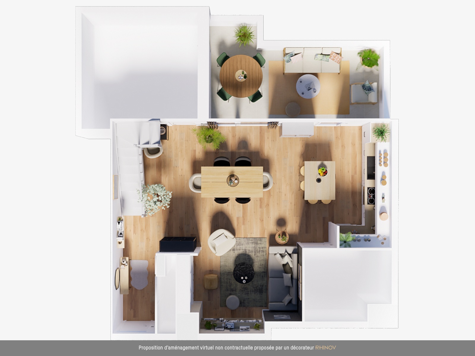 Full-sky roof terrace and 91sqm pergola