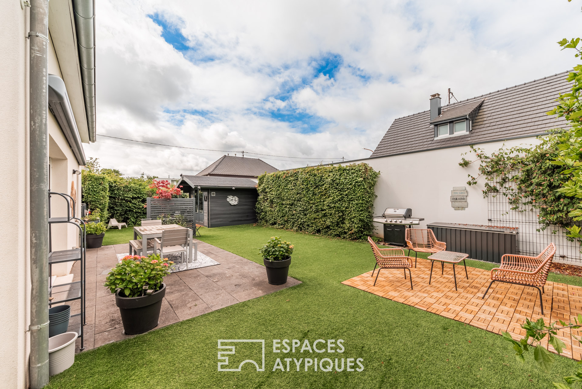 Contemporary house with garden