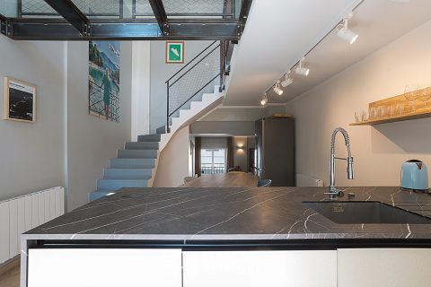 Contemporary triplex like a village house near the lake