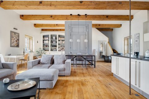 Duplex au dernier étage avec ascenseur, vue Saone