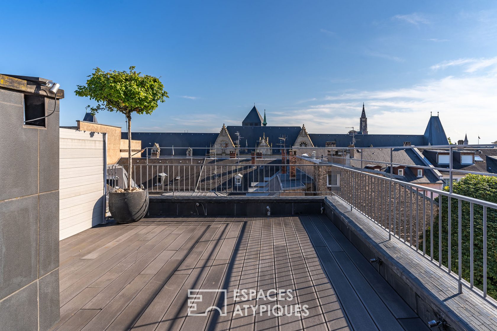 Duplex et sa terrasse sur les toits au coeur de la Neustadt