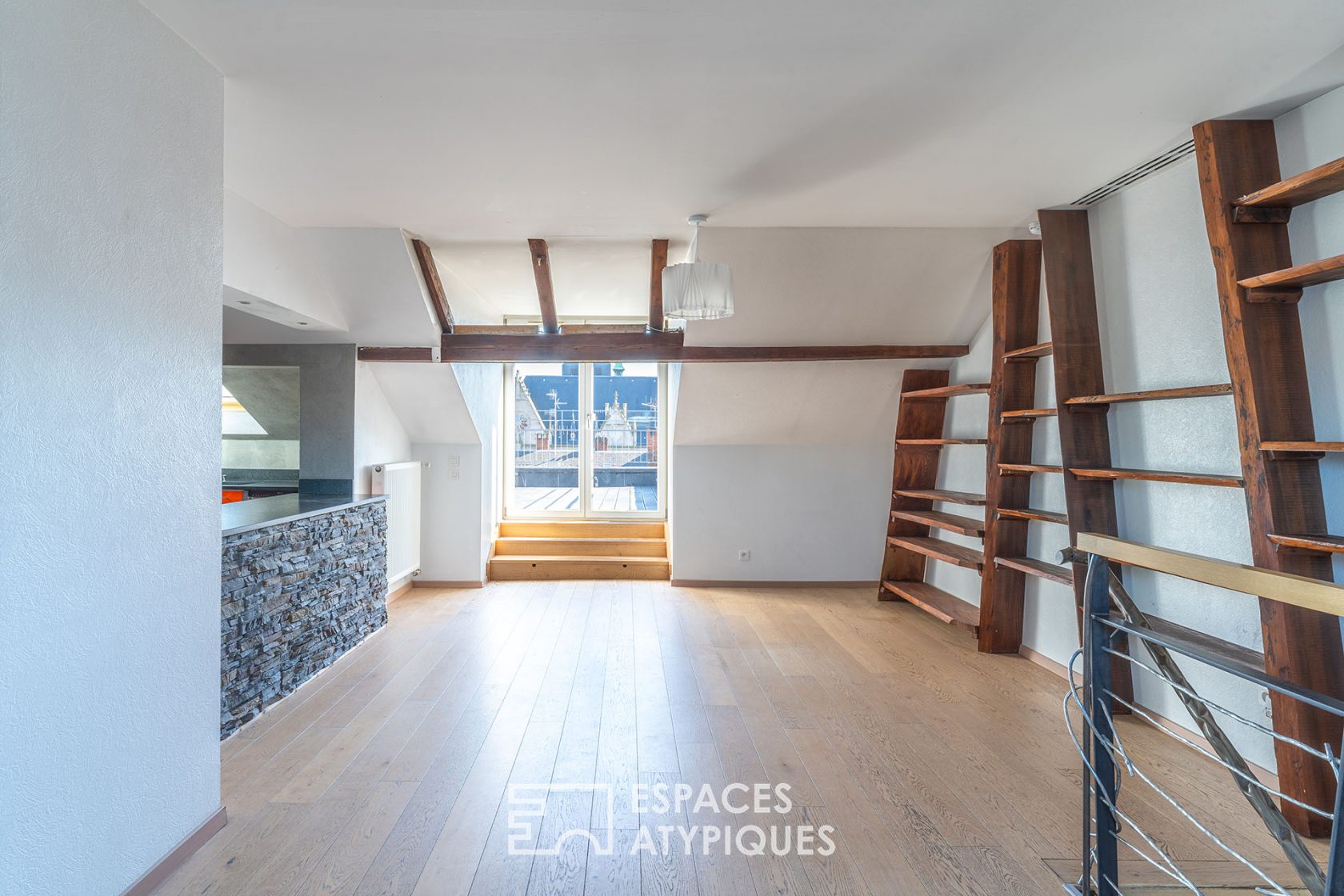 Duplex et sa terrasse sur les toits au coeur de la Neustadt