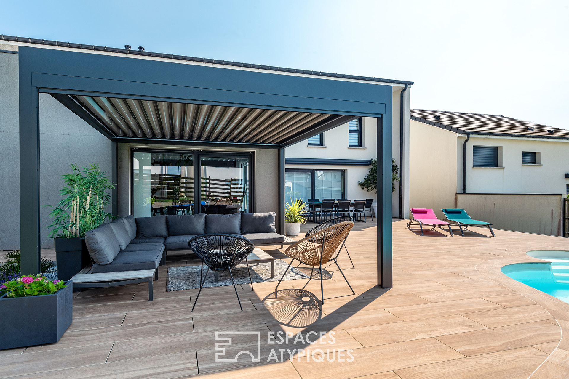 Maison d’architecte contemporaine et sa piscine