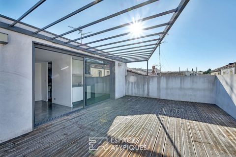 Maison de ville lumineuse avec grande terrasse sur toits