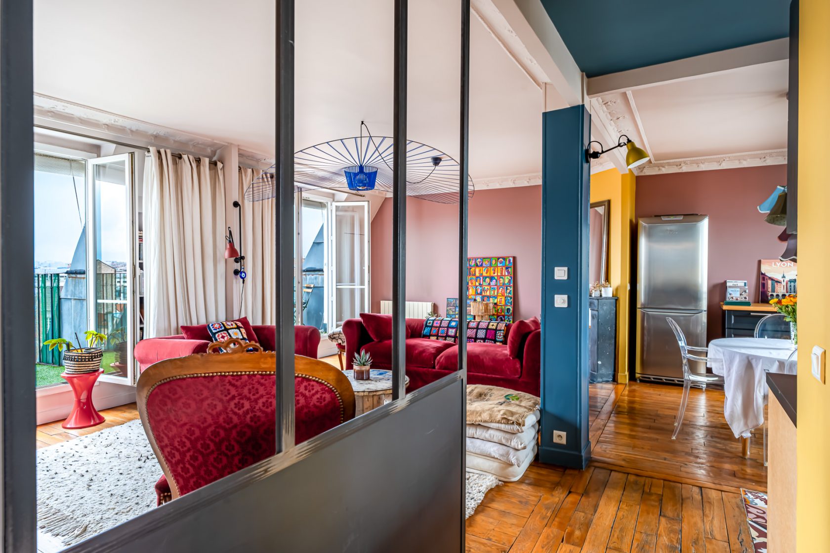 Appartement traversant en dernier étage au coeur du quartier des Philosophes
