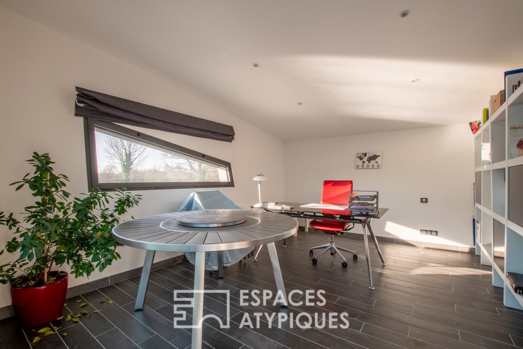 Architect-designed house on the water with indoor pool